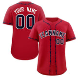 Custom Thorns Ribbed Classic Style Baseball Jersey Personalized Team Name Number Logo T-shirt