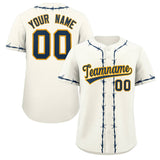 Custom Thorns Ribbed Classic Style Personalzied Team Name Number Logo Baseball Jersey Hip Hop Jersey