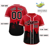 Custom Baseball Jersey Graffiti Pattern City Nightscape Baseball Shirt For Men Women Youth