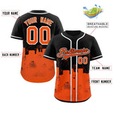 Custom Baseball Jersey Graffiti Pattern City Nightscape Baseball Shirt For Men Women Youth