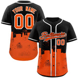 Custom Baseball Jersey Graffiti Pattern City Nightscape Baseball Shirt For Men Women Youth