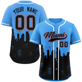 Custom Baseball Jersey Graffiti Pattern City Nightscape Baseball Sportwear For Men Women Youth