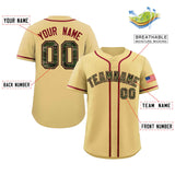 Custom Camo Font Baseball Jersey Personalized Print Team Name/Numbers Button Down Shirts for Men