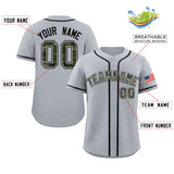 Custom Camo Font Baseball Jersey Personalized Print Team Name/Numbers Button Down Shirts for Men/Kids Outdoors