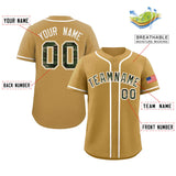 Custom Camo Font Baseball Jersey Personalized Print Team Name/Numbers Button Down Shirts for Men/Kids Outdoors