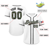 Custom Baseball Jersey Personalized Camo Font Print Team Name/Numbers Button Down Fashion Shirts