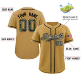 Custom Baseball Jersey Personalized Camo Font Print Team Name/Numbers Button Down Fashion Shirts