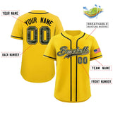 Custom Baseball Jersey Personalized Camo Font Print Team Name/Numbers Button Down Shirts Sports Uniform