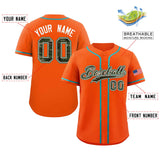 Custom Baseball Jersey Personalized Camo Font Print Team Name/Numbers Button Down Shirts Sports Uniform