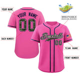 Custom Baseball Jersey Personalized Camo Font Print Team Name/Numbers Button Down Shirts Sports Uniform