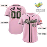 Custom Baseball Jersey Personalized Camo Font Print Team Name/Numbers Button Down Shirts Colorful