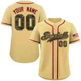 Custom Baseball Jersey Personalized Camo Font Print Team Name/Numbers Button Down Shirts Plus Size Clothing