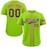 Custom Baseball Jersey Personalized Camo Font Print Team Name/Numbers Button Down Shirts Plus Size Clothing