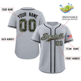 Custom Baseball Jersey Personalized Camo Font Print Team Name/Numbers Button Down Shirts Training T-shirts