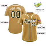 Custom Baseball Jersey Personalized Camo Font Print Team Name/Numbers Button Down Shirts Training T-shirts