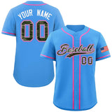 Custom Baseball Jersey Personalized Camo Font Print Team Name/Numbers Button Down Shirts Training T-shirts