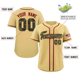 Custom Baseball Jersey Personalized Camo Font Print Team Name Numbers Shirts Plus Size Clothing