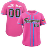 Custom Baseball Jersey Personalized Camo Font Print Team Name Numbers Shirts Unisex Tops