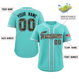 Custom Baseball Jersey Personalized Camo Font Print Team Name Numbers Shirts Unisex Tops