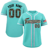 Custom Baseball Jersey Personalized Camo Font Print Team Name Numbers Shirts Unisex Tops