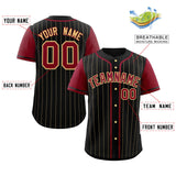 Custom Stripe Fashion Raglan Sleeves Baseball Jersey Design Name Number Logo Mesh Jersey