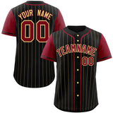 Custom Stripe Fashion Raglan Sleeves Baseball Jersey Design Name Number Logo Mesh Jersey