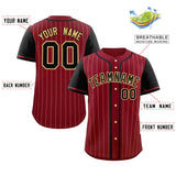 Custom Stripe Fashion Raglan Sleeves Baseball Jersey Design Name Number Logo Mesh Jersey