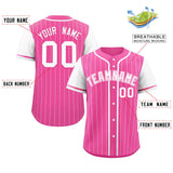 Custom Stripe Fashion Raglan Sleeves Baseball Jersey Design Name Number Logo Mesh Jersey