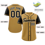 Custom Raglan Sleeves Stripe Casual Baseball Jersey Design Name Number Logo Mesh Baseball Shirt