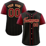 Custom Raglan Sleeves Stripe Casual Baseball Jersey Design Name Number Logo Mesh Baseball Shirt