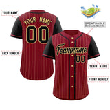 Custom Raglan Sleeves Stripe Casual Baseball Jersey Design Name Number Logo Mesh Baseball Shirt