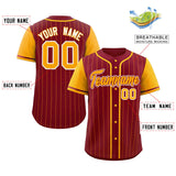 Custom Raglan Sleeves Stripe Casual Baseball Jersey Design Name Number Logo Mesh Baseball Shirt