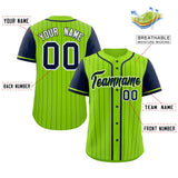 Custom Raglan Sleeves Stripe Casual Baseball Jersey Design Name Number Logo Mesh Baseball Shirt