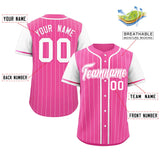 Custom Raglan Sleeves Stripe Casual Baseball Jersey Design Name Number Logo Mesh Baseball Shirt