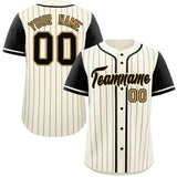 Custom Raglan Sleeves Stripe Casual Baseball Jersey Design Name Number Logo Hip Hop Baseball Shirt