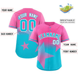 Custom Gradient Star Graffiti Pattern Printed/Stitched Outdoor Softball Training Shirt Baseball Jersey