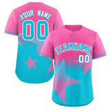 Custom Gradient Star Graffiti Pattern Printed/Stitched Outdoor Softball Training Shirt Baseball Jersey