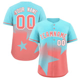 Custom Gradient Star Graffiti Pattern Printed/Stitched Outdoor Softball Training Shirt Baseball Jersey