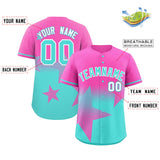 Custom Gradient Star Graffiti Pattern Printed/Stitched Outdoor Softball Training Shirt Baseball Jersey