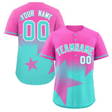 Custom Gradient Star Graffiti Pattern Printed/Stitched Outdoor Softball Training Shirt Baseball Jersey