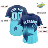 Custom Gradient Star Graffiti Pattern Printed/Stitched Outdoor Softball Training Shirt Baseball Jersey