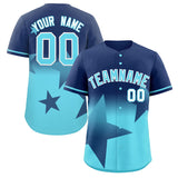 Custom Gradient Star Graffiti Pattern Printed/Stitched Outdoor Softball Training Shirt Baseball Jersey