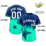 Custom Gradient Star Graffiti Pattern Printed/Stitched Outdoor Softball Training Baseball Jersey