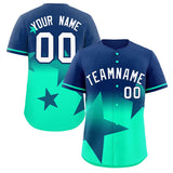 Custom Gradient Star Graffiti Pattern Printed/Stitched Outdoor Softball Training Baseball Jersey