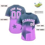 Custom Gradient Star Graffiti Pattern Printed/Stitched Outdoor Softball Training Baseball Jersey