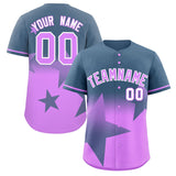 Custom Gradient Star Graffiti Pattern Printed/Stitched Outdoor Softball Training Baseball Jersey