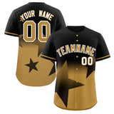 Custom Gradient Star Graffiti Pattern Printed/Stitched Outdoor Softball Training Baseball Jersey