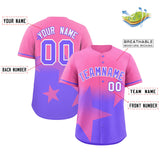 Custom Gradient Star Graffiti Pattern Printed/Stitched Outdoor Softball Training Baseball Jersey