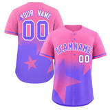 Custom Gradient Star Graffiti Pattern Printed/Stitched Outdoor Softball Training Baseball Jersey