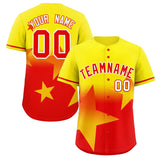 Custom Gradient Star Graffiti Pattern Printed/Stitched Outdoor Softball Training Baseball Jersey